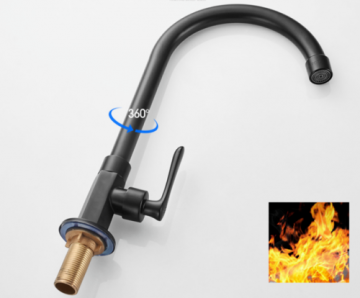 Draaibare zwarte kraan