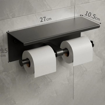 Dubbele gun metal wc rol houder 1