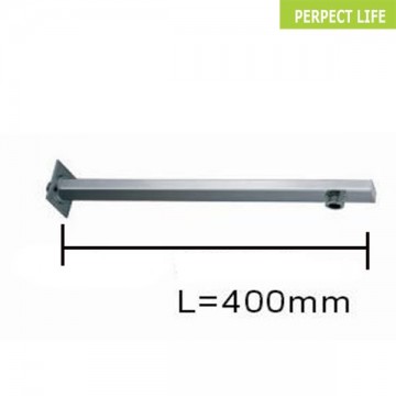 Messing Douchestang / douche-arm 400 MM lang voor muurbevestiging met afdekplaat