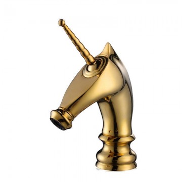 Eenhoorn kraan goud