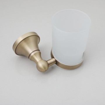 Elegante bronskleurige landelijke tandenborstel beker