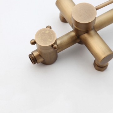 Elegante bronskleurige opbouw regendouche b574