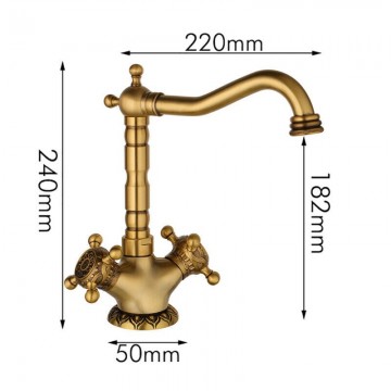 Elegante bronzen kraan