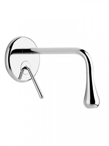 Elegante chroom muur inbouwkraan