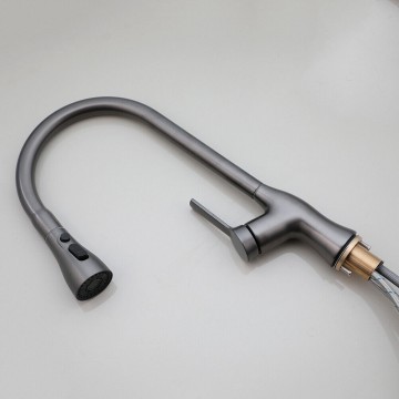 Elegante gun metal keukenkraan 0