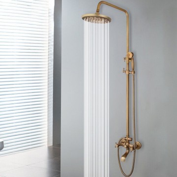 Elegante opbouw regendouche bronskleurig