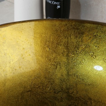 Elegante waskom goud opbouw