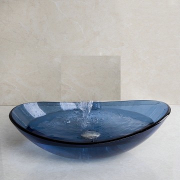 Elegante waskom opbouw glas 0