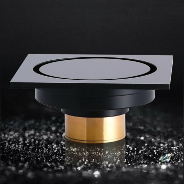 Elegante zwarte doucheput