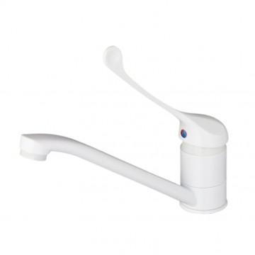 Elleboog medische mengkraan wit 2