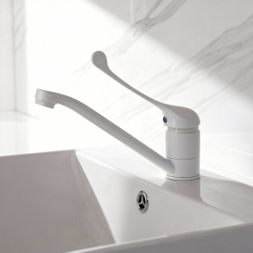 Elleboog medische mengkraan wit 5 0