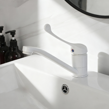 Elleboog medische mengkraan wit 6 0