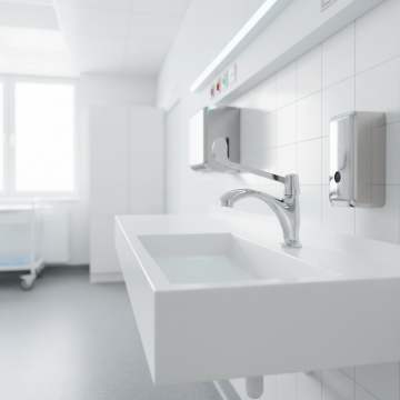 Elleboogkraan koud model chroom medische kraan 5
