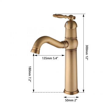 Fmetingen elegante bronskleurige wastafelkraan