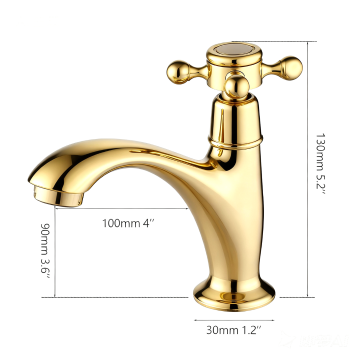 Fonteinkraan goudkleur koud 6