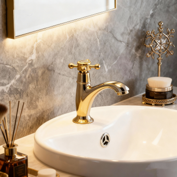 Fonteinkraan goudkleur koud 8