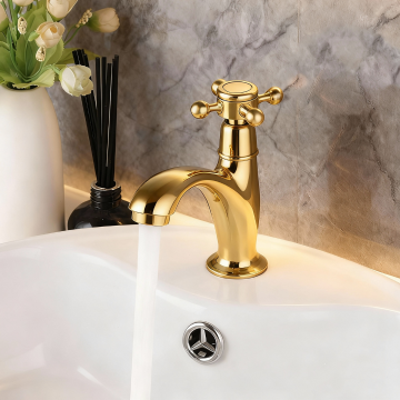 Fonteinkraan goudkleur koud 9