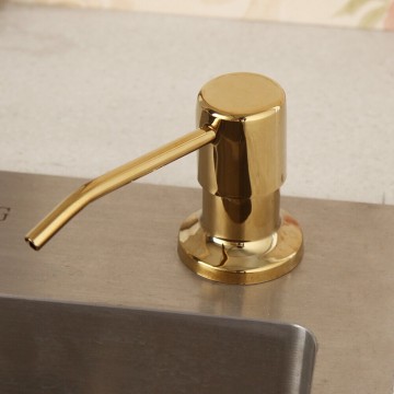 Fraaie goudkleurige inbouw zeepdispenser