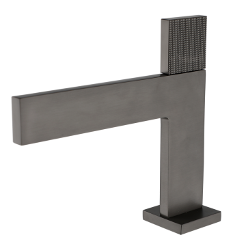 Fraaie moderne gun metal wastafelkraan