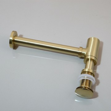 Geborsteld gouden afvoer sifon