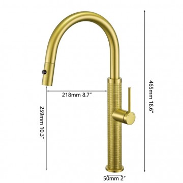 Geborsteld gouden keukenkraan mengkraan 1