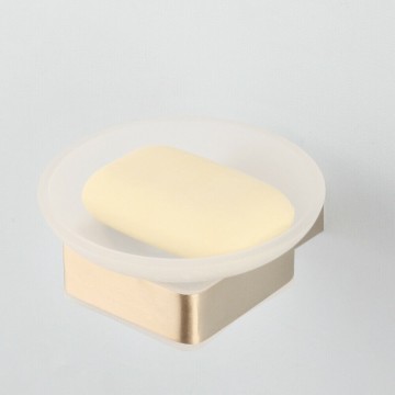 Geborsteld gouden zeep bakje muurbevestiging