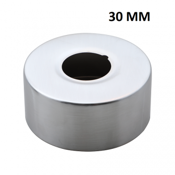 Geborsteld nikkel badrozet 30 mm