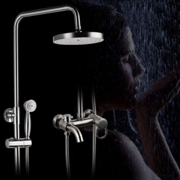 Geborsteld nikkel douche