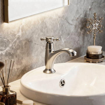 Geborsteld nikkel fonteinkraan 5