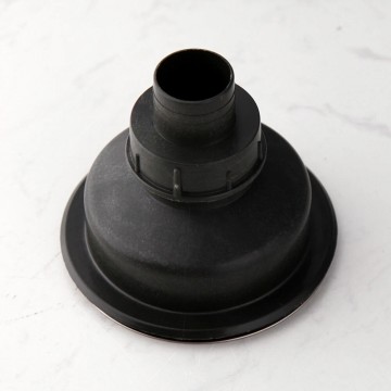 Geborsteld nikkel gootsteen afvoer zonder overloop onderkant