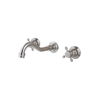 Geborsteld nikkel inbouw muurkraan