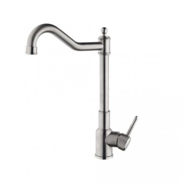 Geborsteld nikkel keukenkraan draaibaar hals