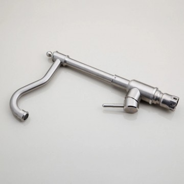 Geborsteld nikkel keukenkraan draaibaar v2