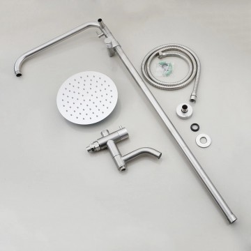 Geborsteld nikkel minimalistische uitvoering regendouche v12