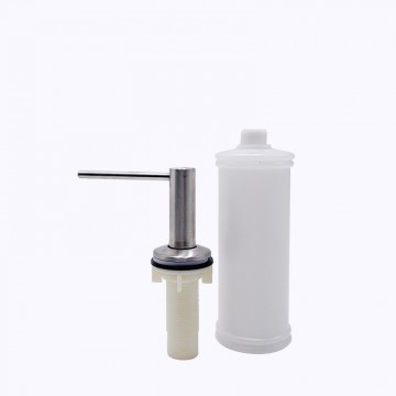 Geborsteld nikkel rvs look zeeppomp inbouw 3