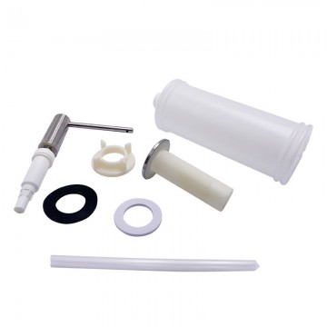 Geborsteld nikkel rvs look zeeppomp inbouw 6