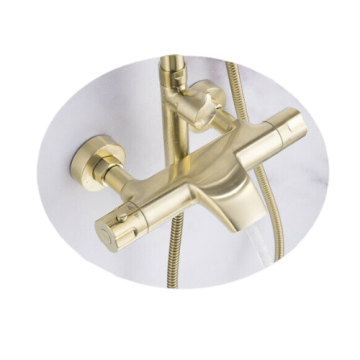 Geborsteldnikkel kraan gedeelte thermostatisch