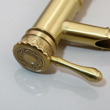 Gouden bedieningshendel geborsteld