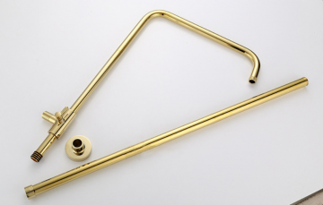 Gouden douchestangen van opbouw set