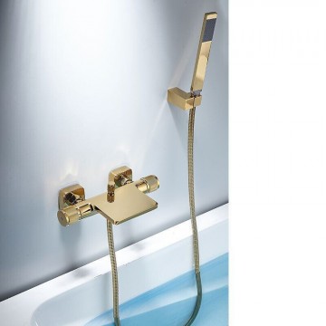 Goudkleurige badkraan mengkraan