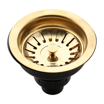 Goudkleurige gootsteenafvoer keuken