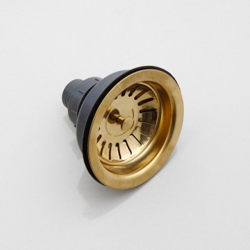 Goudkleurige gootsteenafvoer