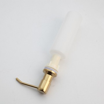 Goudkleurige inbouw zeepdispenser handbediening