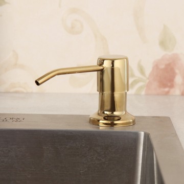 Goudkleurige inbouw zeepdispenser