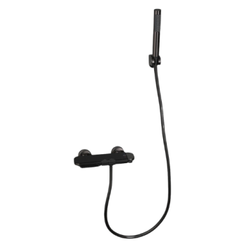 Gun metal badkraan handdouche 2