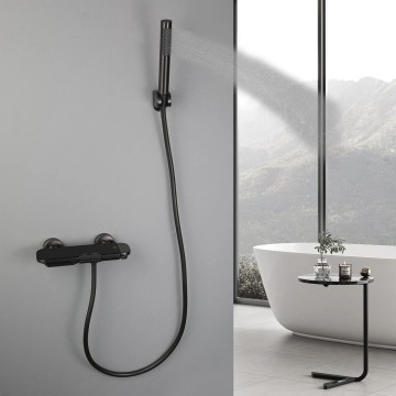 Gun metal badkraan handdouche 5