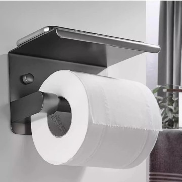 Gun metal dubbele wc rol houder 1