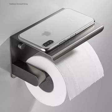 Gun metal dubbele wc rol houder 2