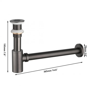 Gun metal gm90 afvoer sifon 15