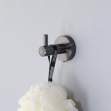 Gun metal handdoekhaak 0